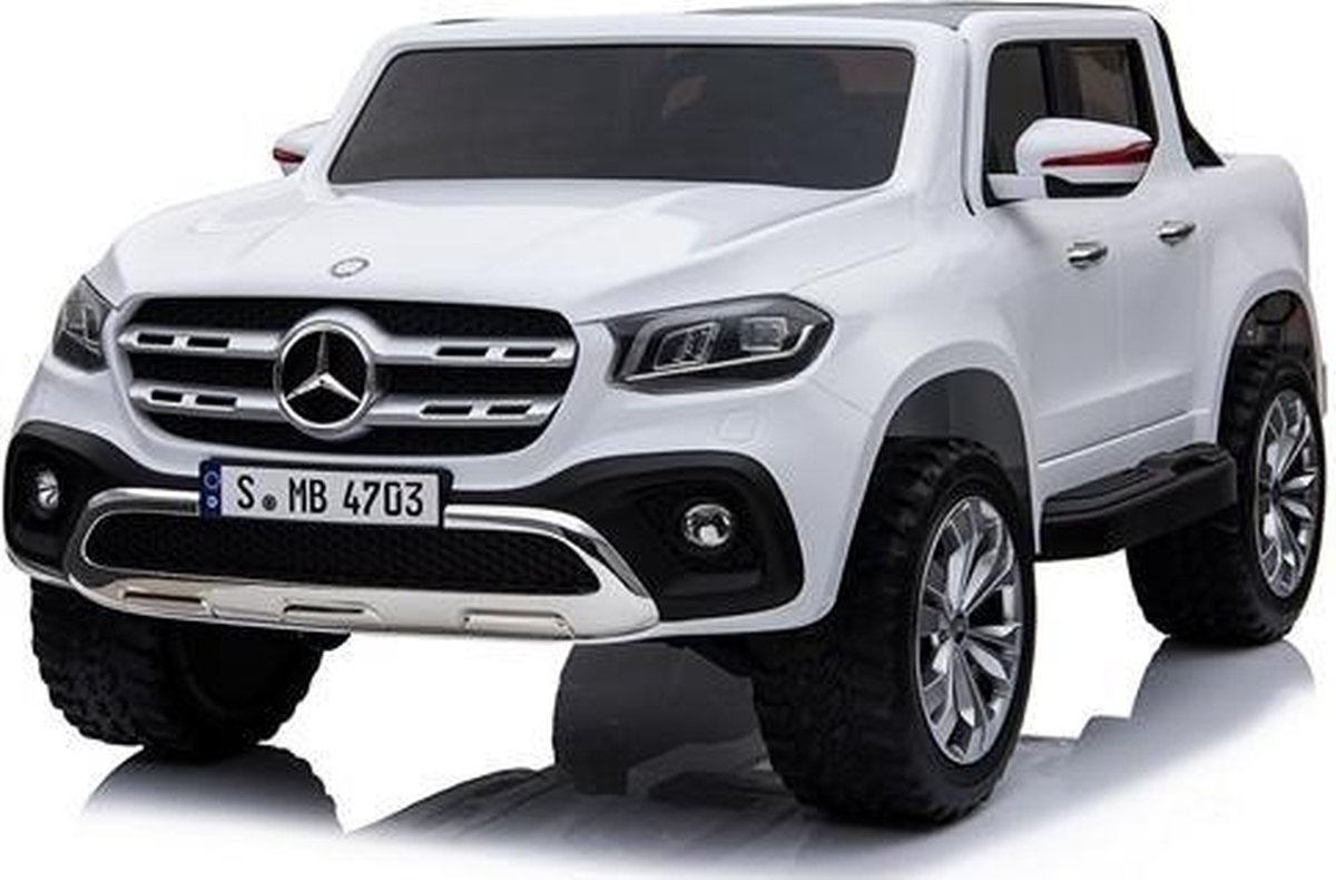 Mercedes Benz X-class - Wit - 4-wielaandrijving - Softstart + MP4 | Elektrische Kinderauto | Met afstandsbediening